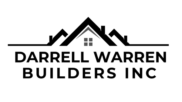 Logo of Darrell Warren Builders Inc with a stylized roof design on a white background