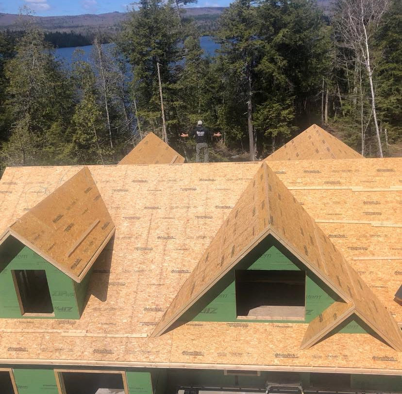 Monson Lakeside Home Shell Construction completed by Darrell Warren Builders