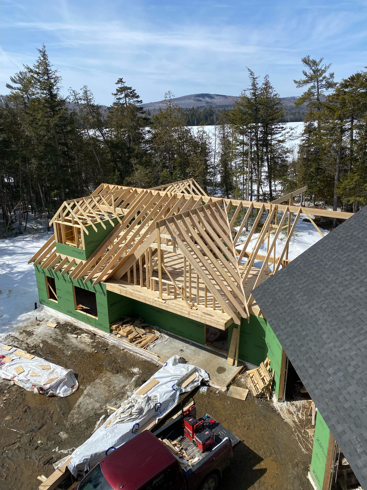Monson Lakeside Home Shell Construction project photo 22
